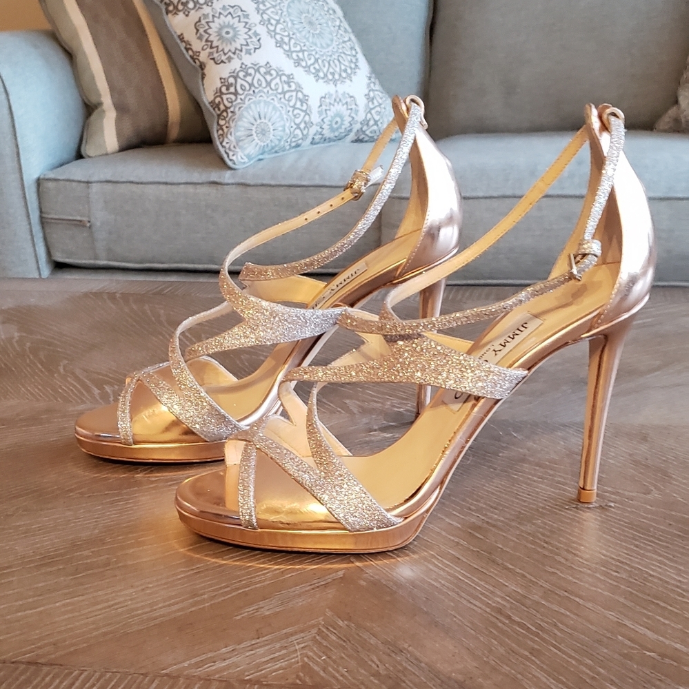 Jimmy Choo Rose Gold Heels